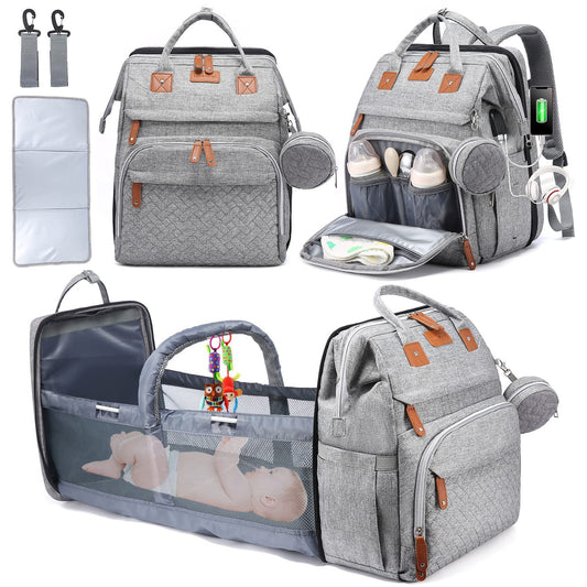 Folding Crib Multifunctional Hanger Stroller Large Bags