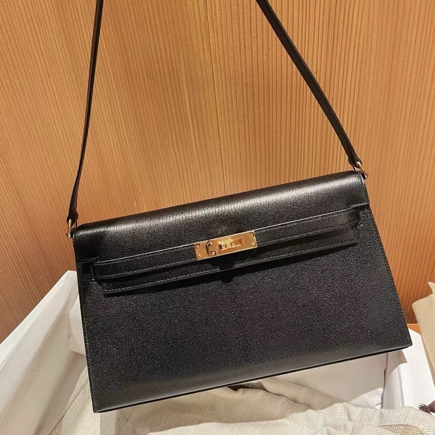 High-grade Genuine Leather Goat Pattern Kelly Armpit Bags