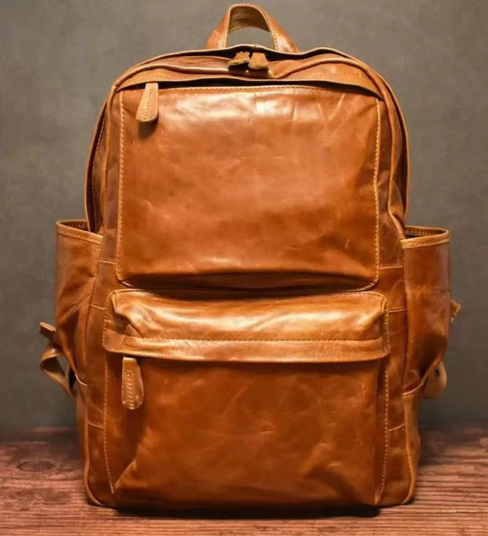 Men's First Layer Imported Cowhide Fashion Trend Bags