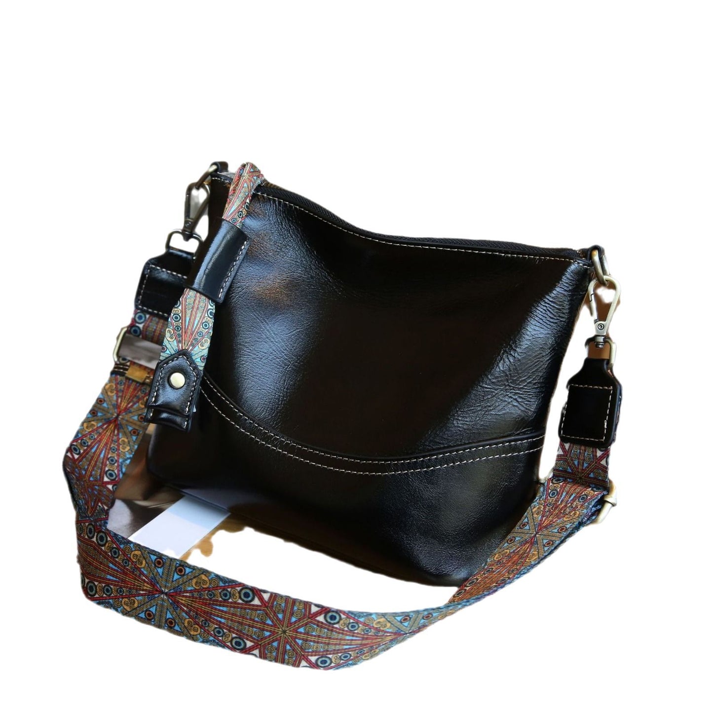 Women's Vegetable Tanned Leather Cow Single Lady's Fashion Large Capacity Bags