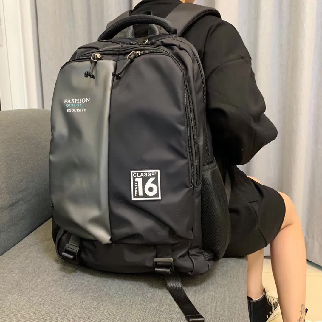 Men's Color Nylon Lightweight Large Capacity Business Backpacks