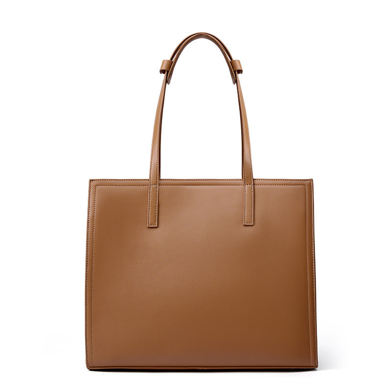 Genuine Leather Large Capacity Totes Black Tote Bags