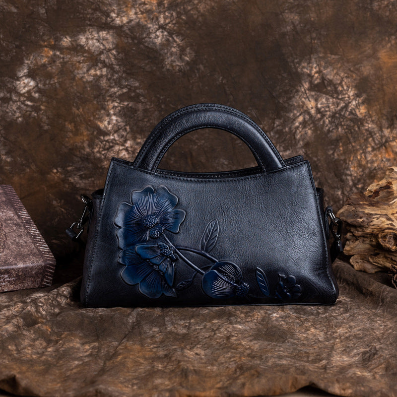 Women's Vintage Genuine Leather Top Layer Cowhide Handbags