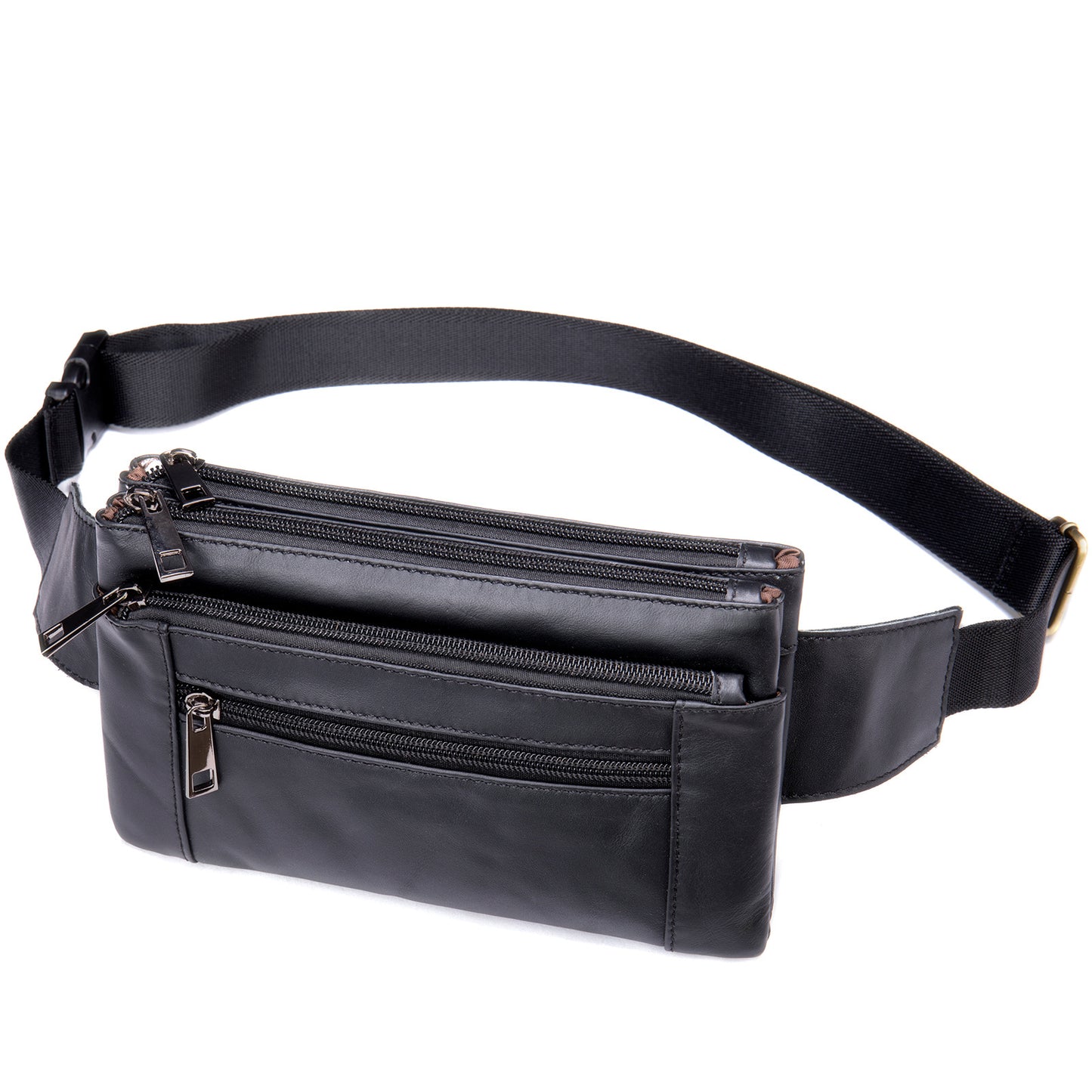 Men's Mobile Pocket Stall Genuine Leather Men's Waist Packs