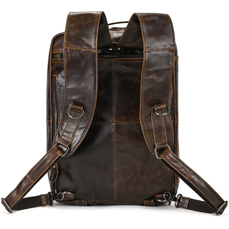 Men's Oily Leather Business First Layer Cowhide Men's Briefcases