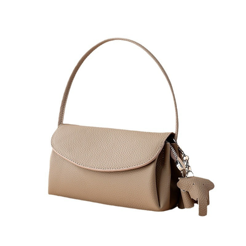 Top Layer Cowhide Fashion Mini Genuine Leather Mobile Small Square Bags