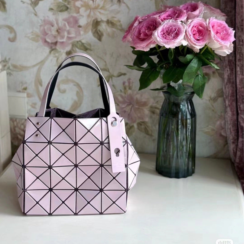 Women's September Underarm Geometric Diamond Pattern Box Shoulder Bags