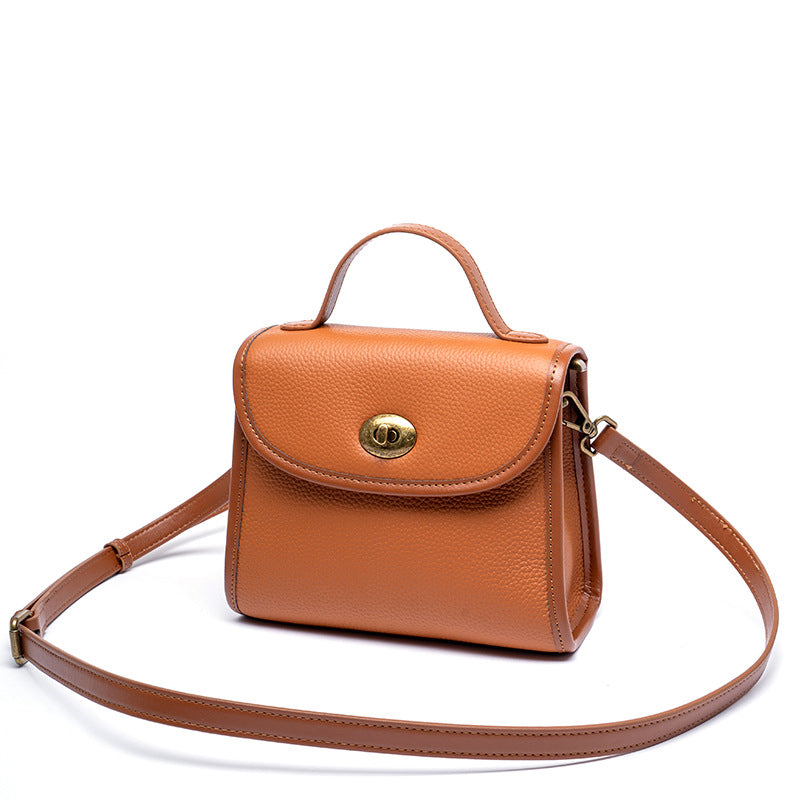 Women's Attractive Durable Cowhide Leather Simple Crossbody Bags