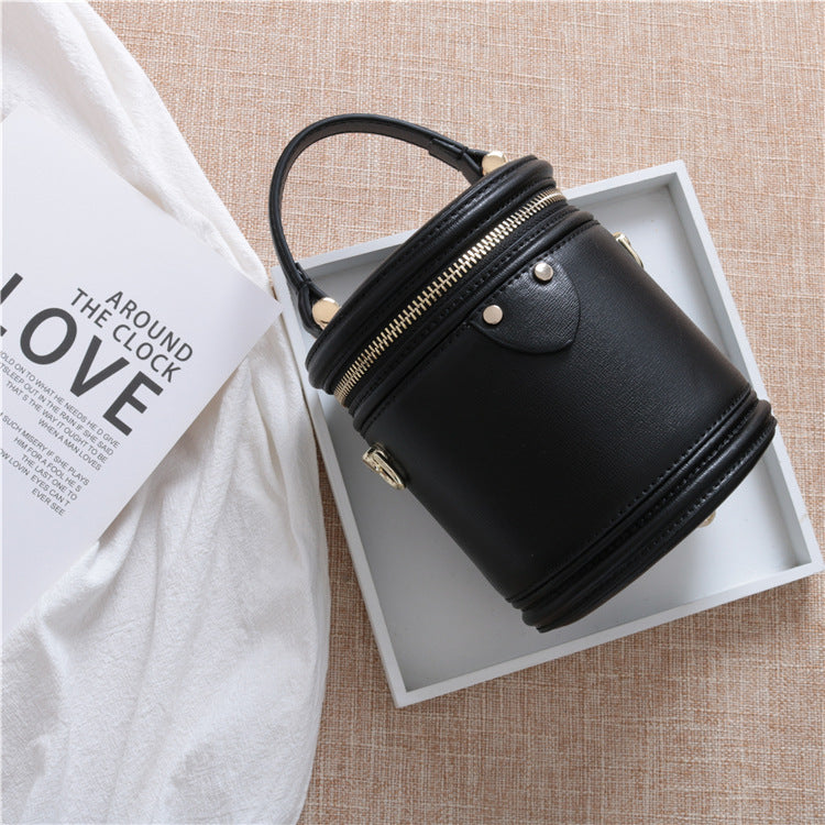 Women's Genuine Leather Retro Round Box Fashion Shoulder Bags