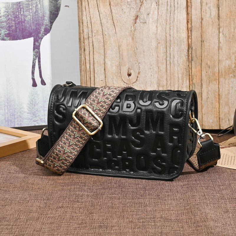 First Layer Cowhide Texture Female Versatile Shoulder Bags