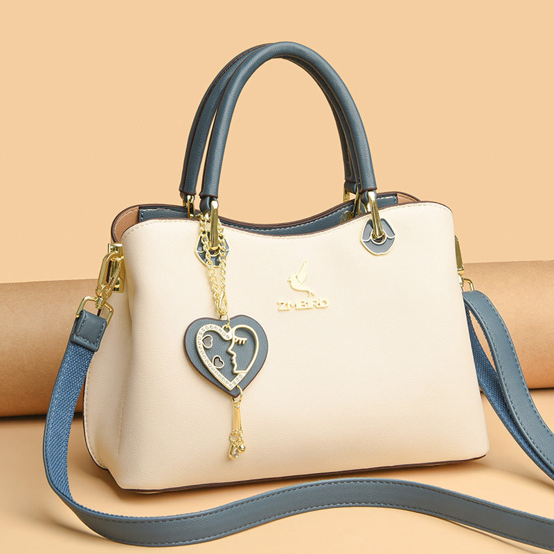 Women's Beautiful Female Fashion Color Contrast Handbags
