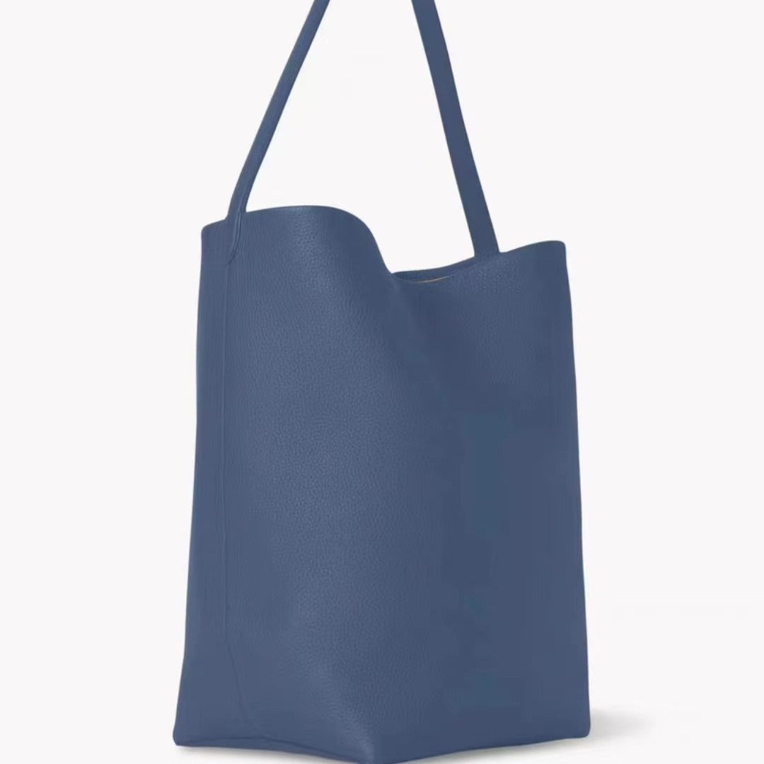 Leather First Layer Cowhide Lychee Pattern Bucket Bags