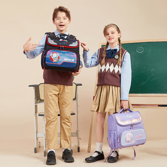 Children's Horizontal Cartoon Lightweight Burden Alleviation Spine Elementary School Students' Schoolbags