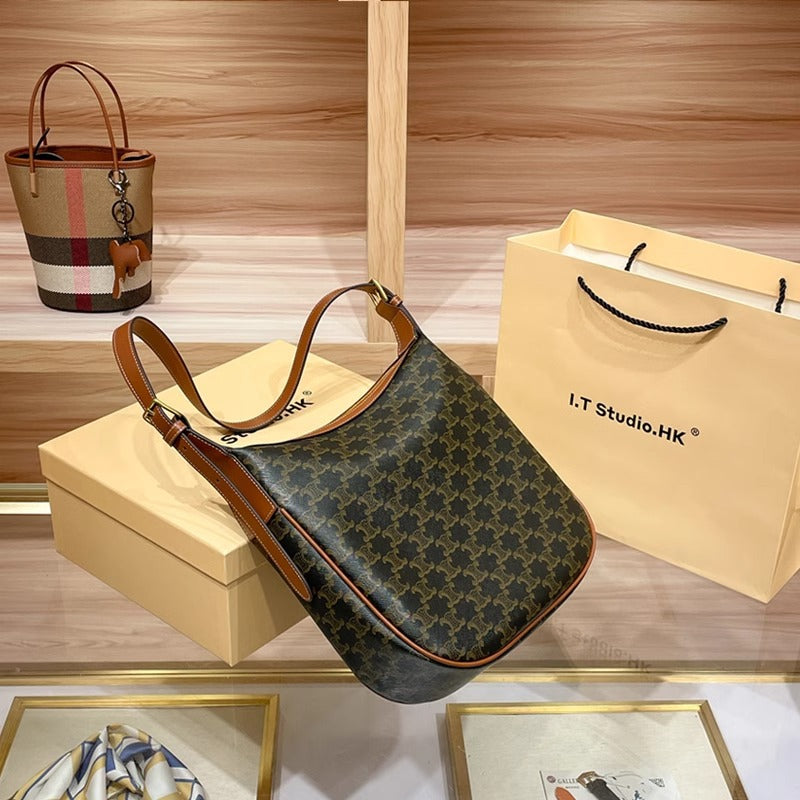 Women's Genuine Leather Underarm Fashion Large Capacity Shoulder Bags