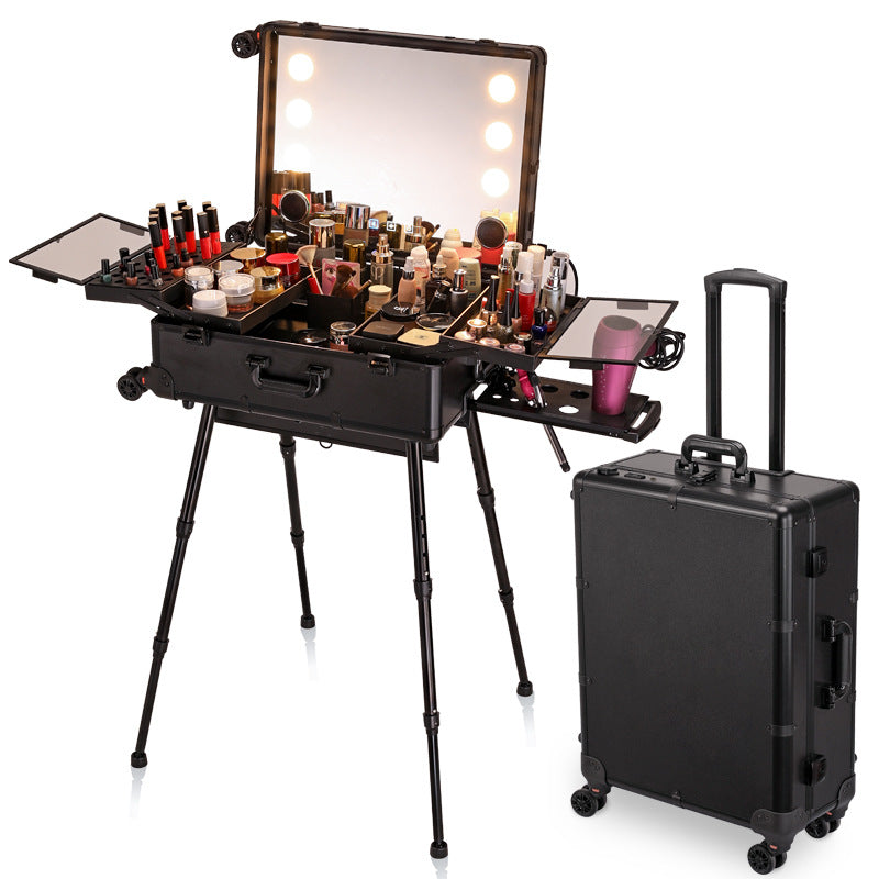 Glass Professional Makeup Fixing Artist Large Capacity Cosmetic Cases