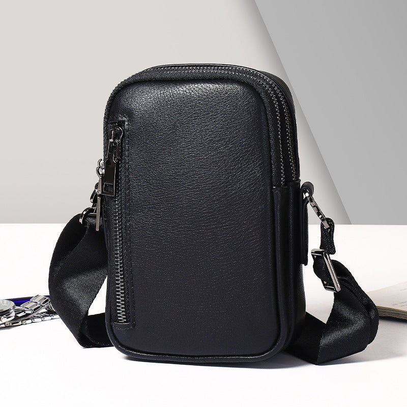 Men's Genuine Leather Fashion Waterproof Leisure Trendy Men's Chest Bags