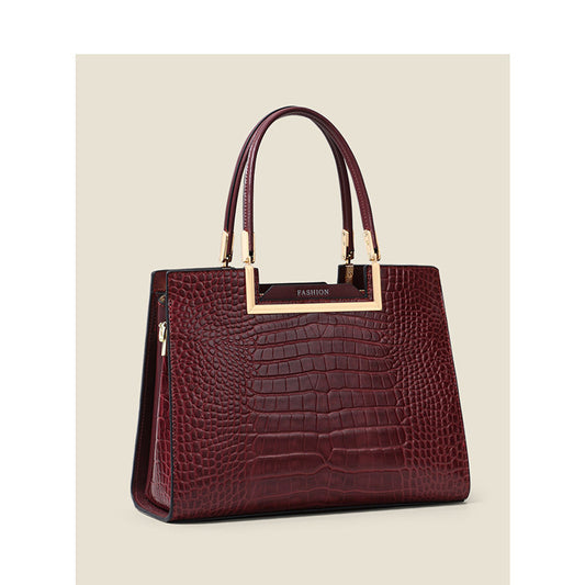 Women's Genuine Leather Chinese Versatile High Sense Handbags