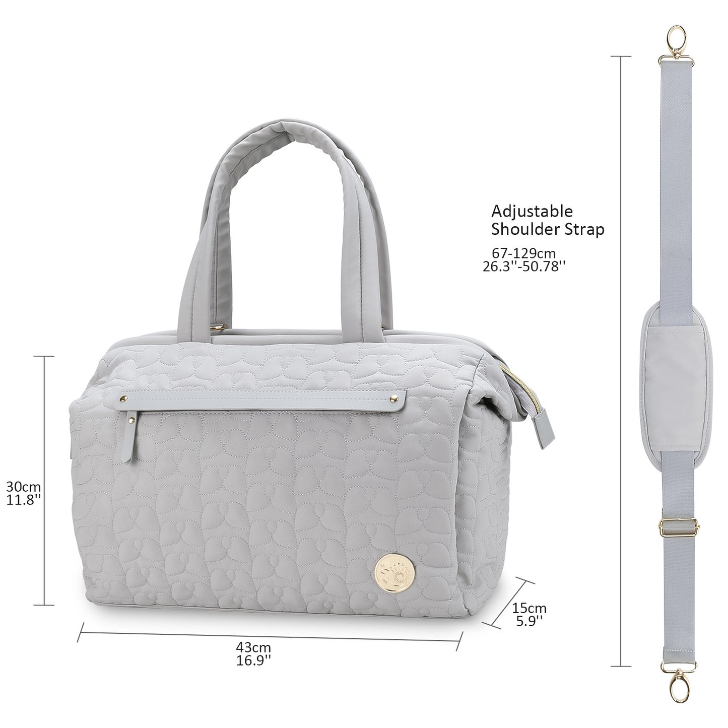 Mummy Quilted Embroidery Pattern Large Capacity Bags