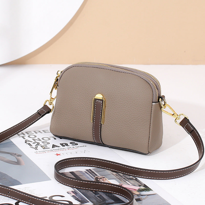 Women's First Layer Cowhide Large Capacity Soft Crossbody Bags