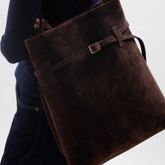 Unique Fashionable Suede Leisure Commute Design Tote Bags