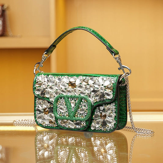 Vintage Chain Fashion For Dinner French Small Square Bags