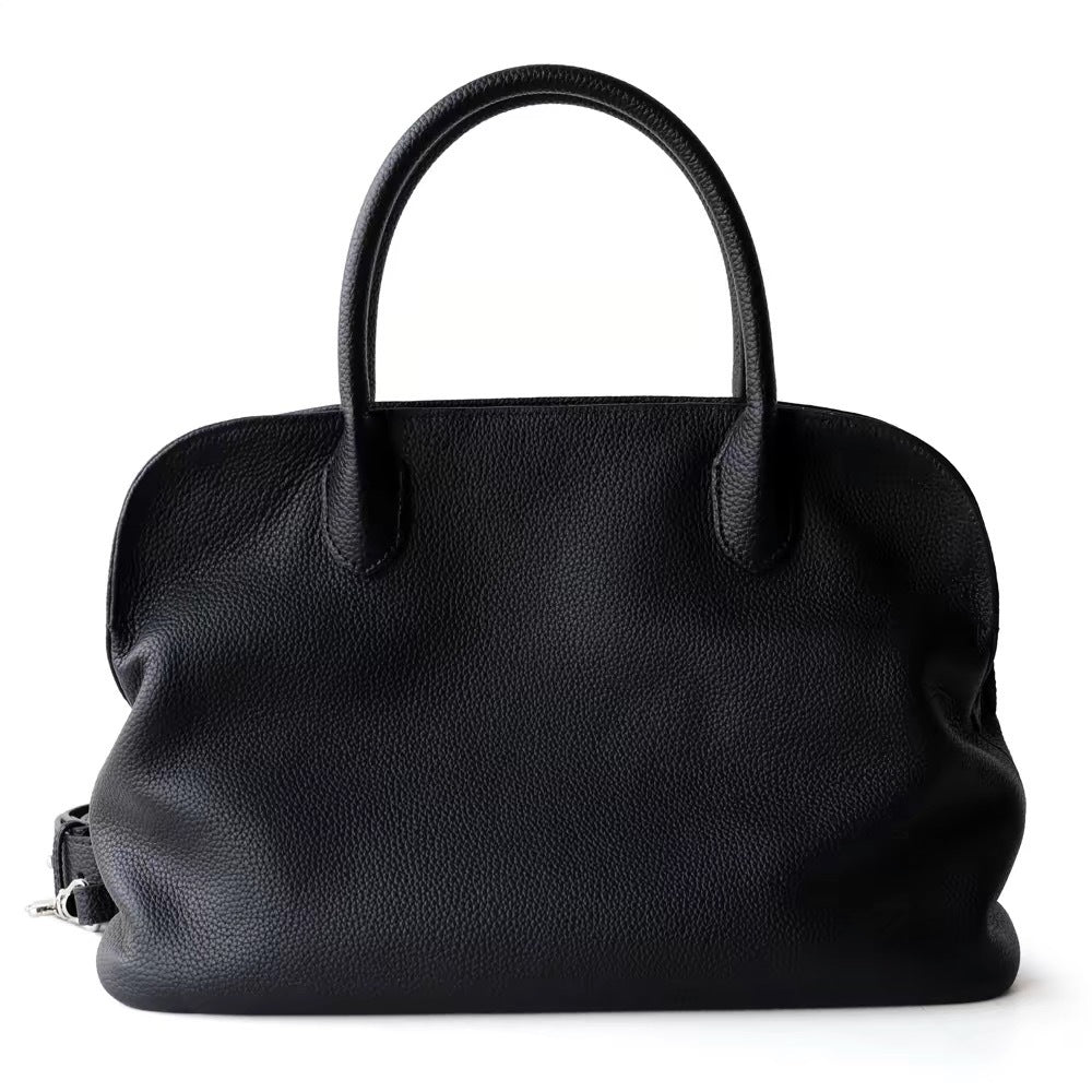 Women's Simple Bowling Top Layer Cowhide Shell Handbags