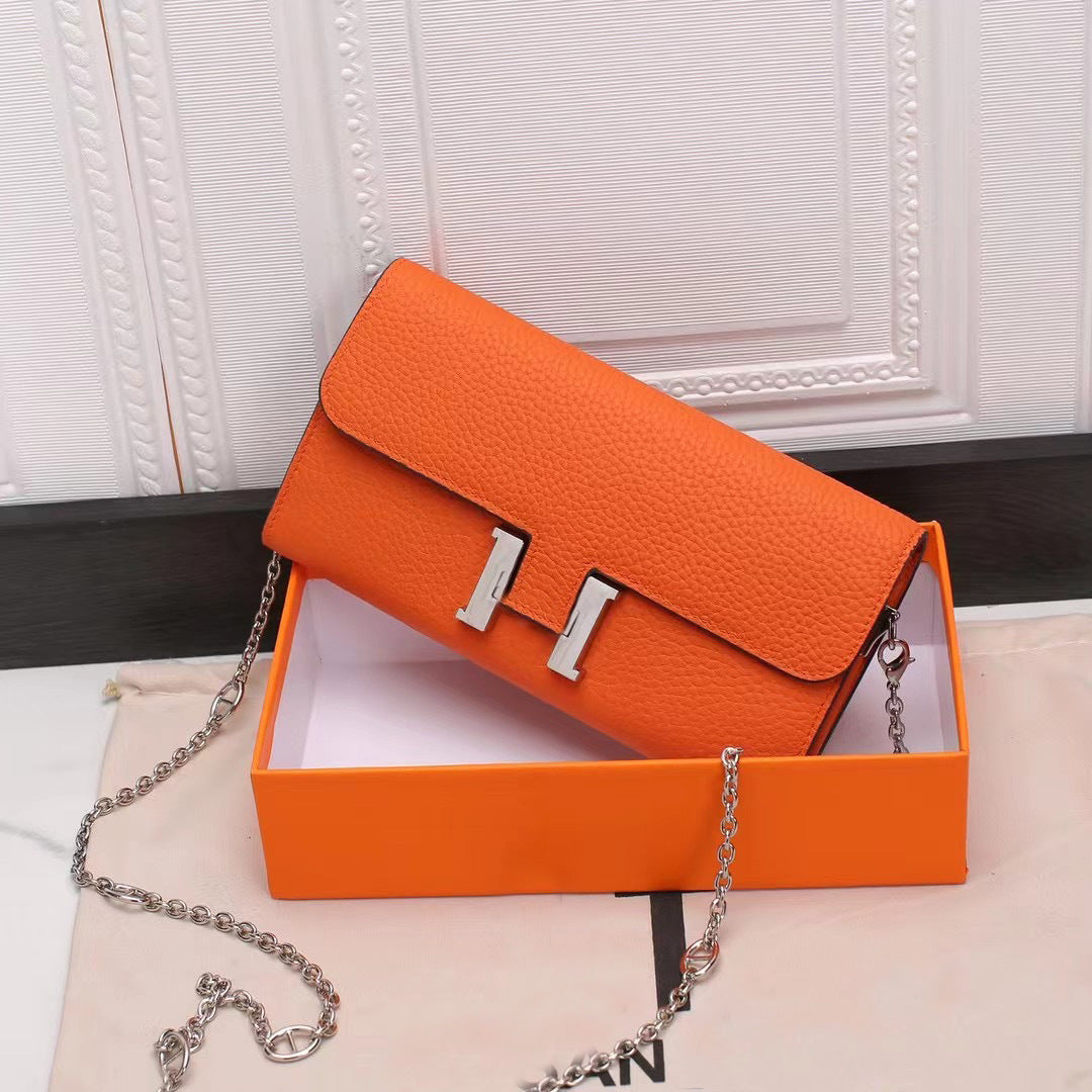 Lychee Pattern Long High Texture First Crossbody Bags