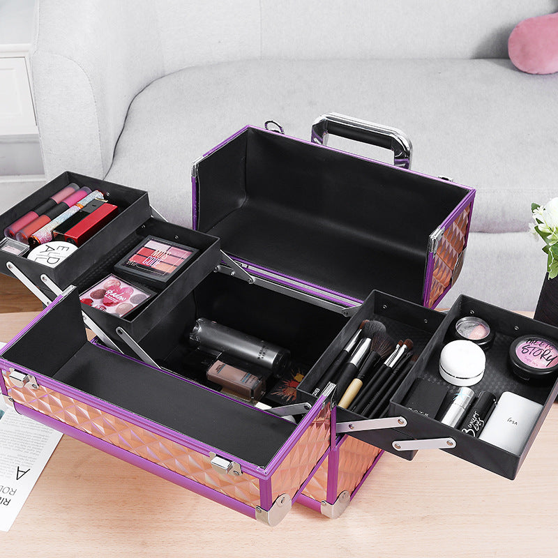 Double Open Household Tattoo Embroidery Nail Cosmetic Cases