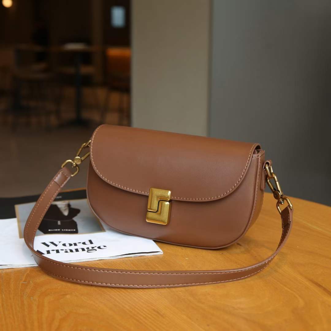 Trendy Saddle Genuine Leather Commute Retro Shoulder Bags