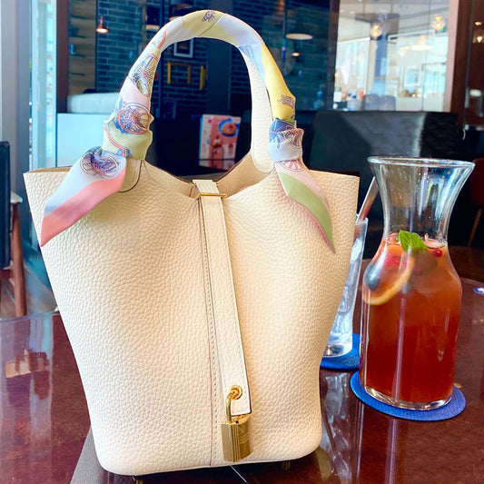 Women's Basket Genuine Leather Simple High-grade Large Capacity Bucket Bags