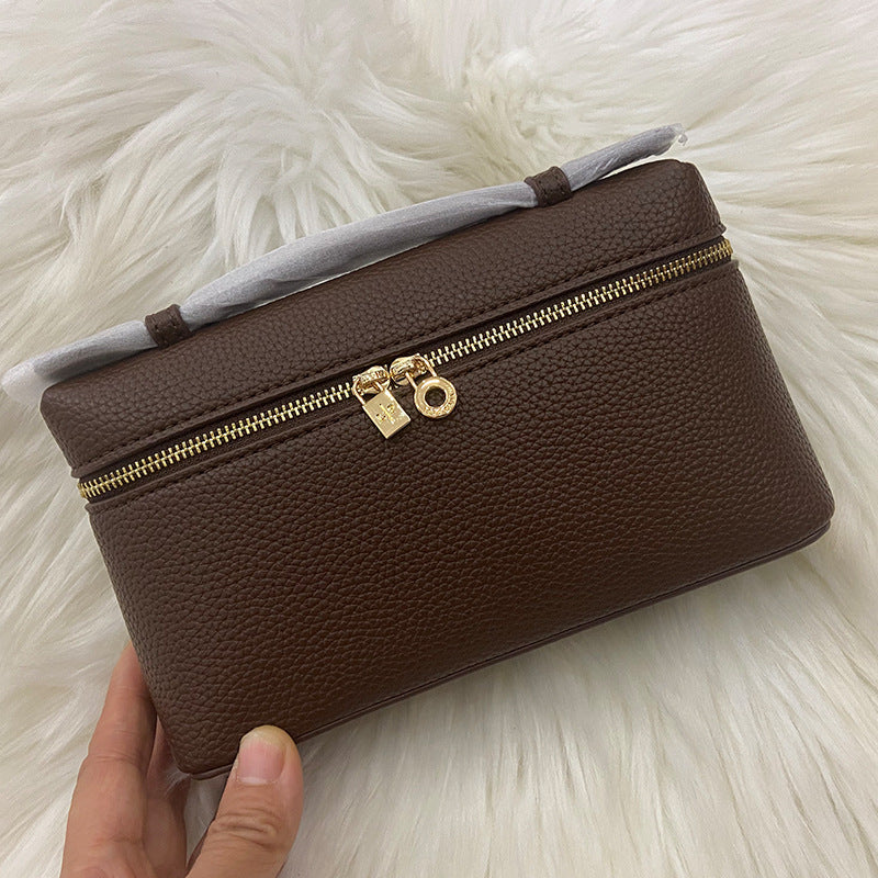 Italian Brown Gold Lunch Box Portable Crossbody Bags