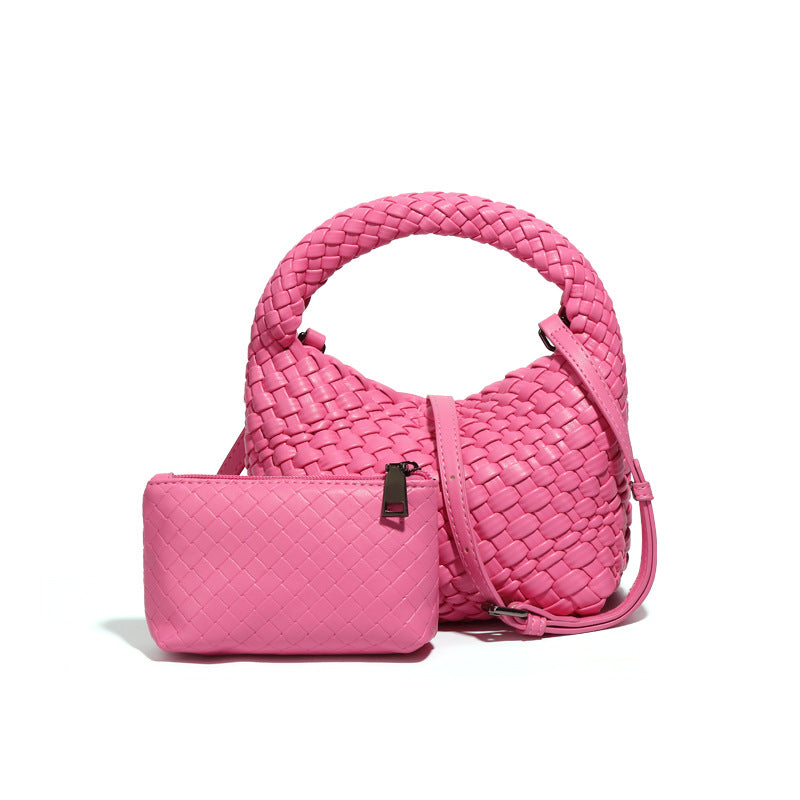 Women's Woven Vegetable Basket Retro Lunch Box Handbags