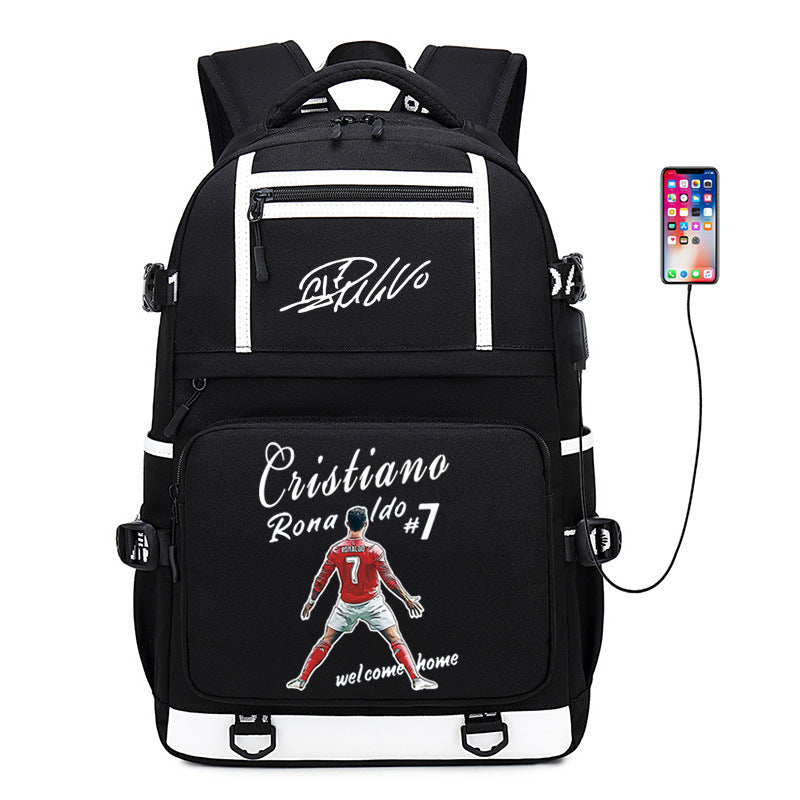 Women's & Men's & Football Star Luo Large Capacity Backpacks