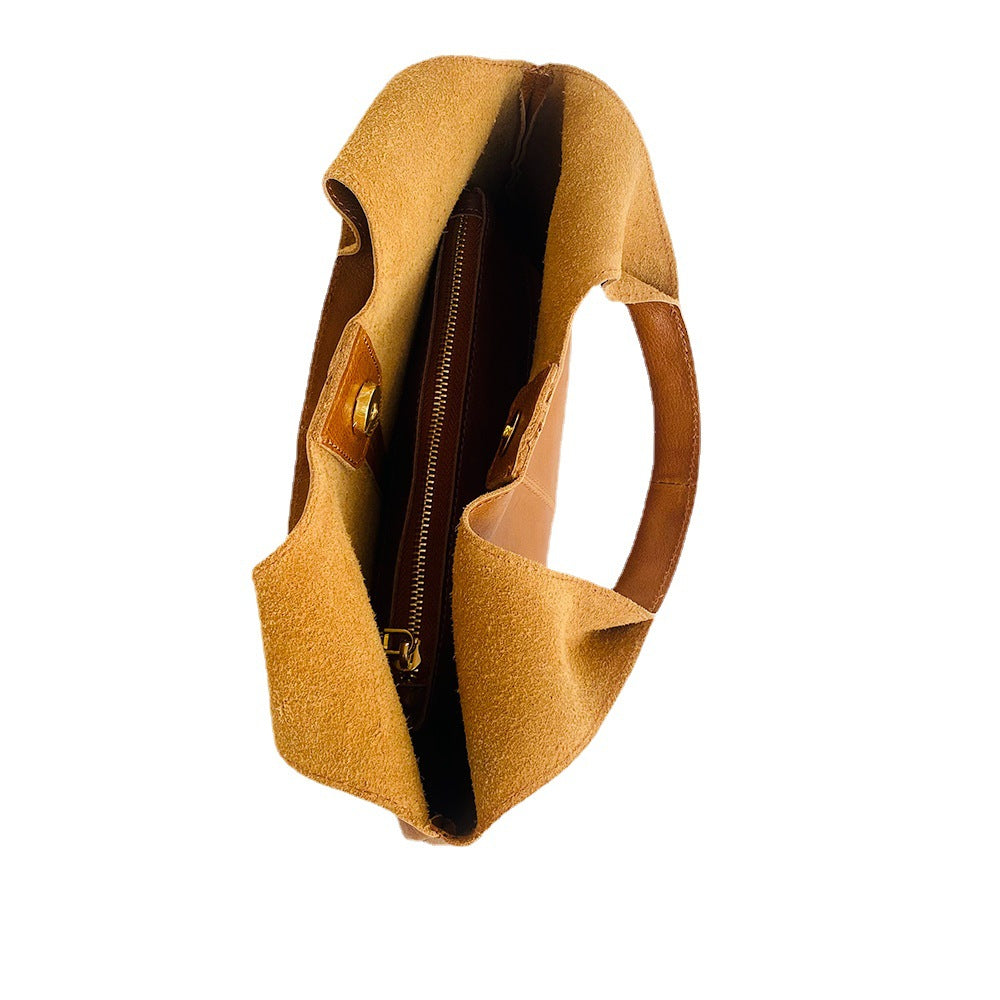 Women's Vintage Leather Idle Style Soft Versatile Handbags