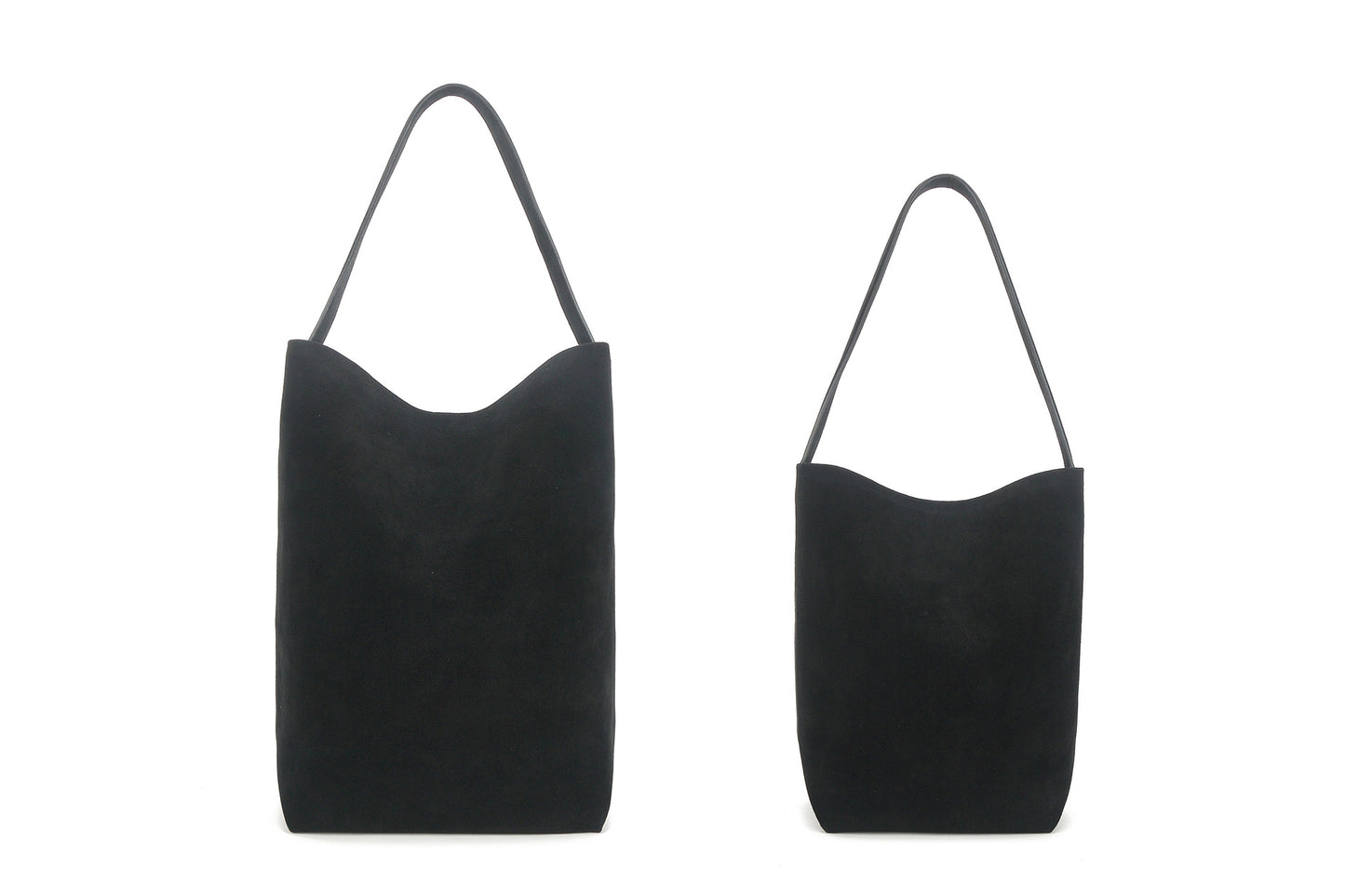 Soft Suede Cowhide Matte Leather Large Bucket Bags