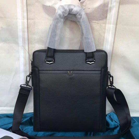 Men's Vertical Niche Business Commute Genuine Leather Men's Messenger Bags