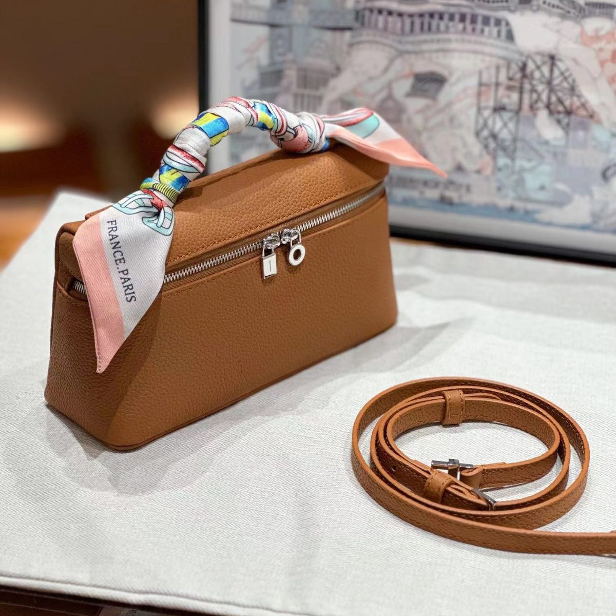 Layer Cowhide Lunch Box Fashion High Sense Versatile Shoulder Bags