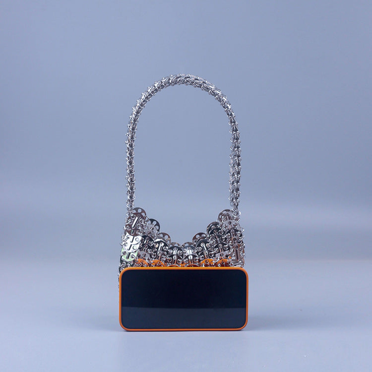 Women's Korean Style Sier Paillette Portable Handmade Handbags