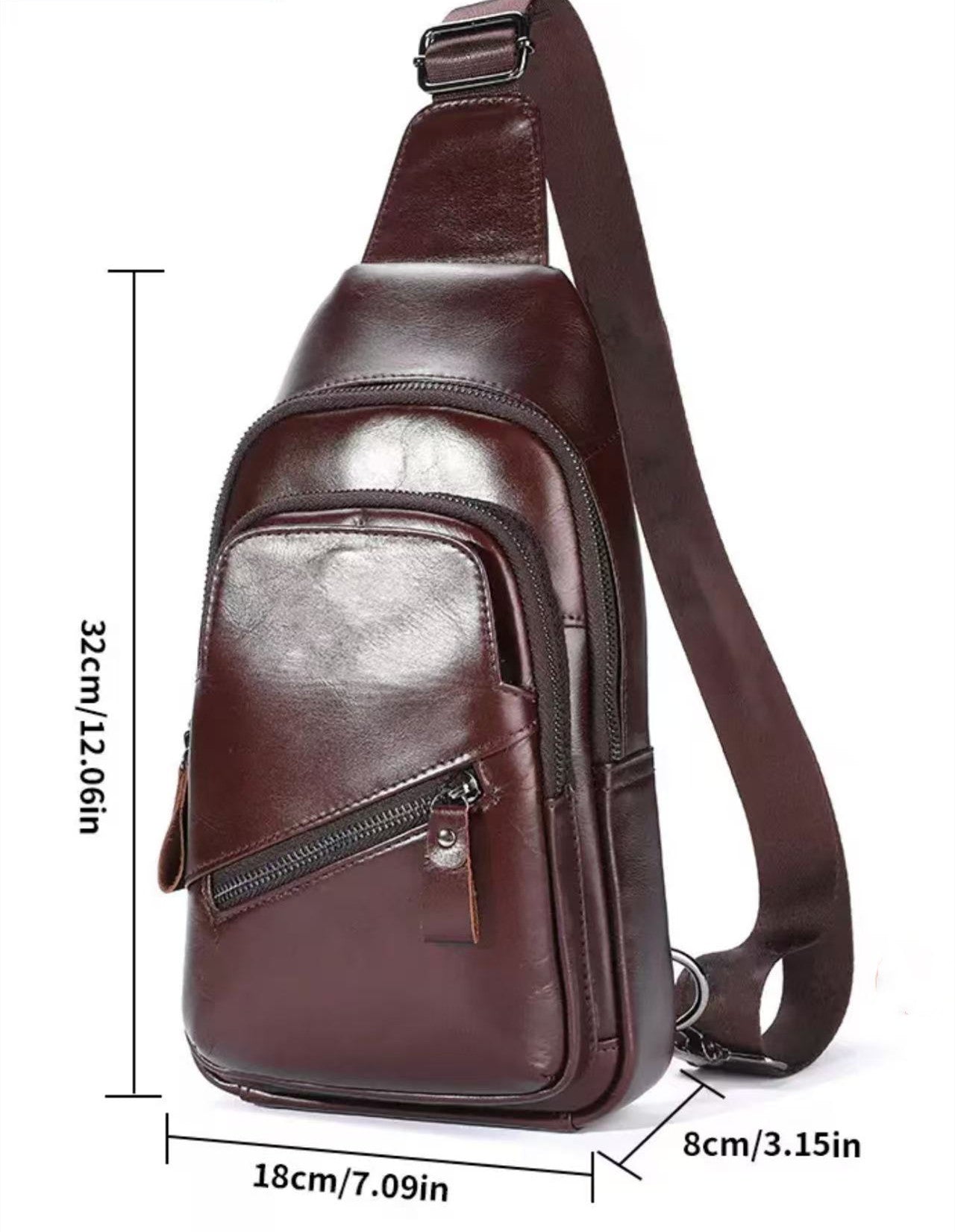 Men's Genuine Leather Fashion First Layer Cowhide Bags
