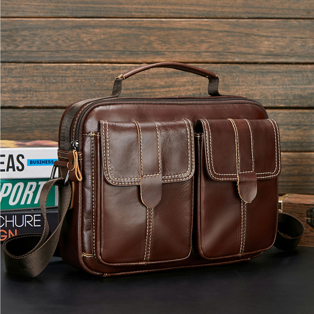 Men's Hot First Layer Cowhide Business Men's Messenger Bags