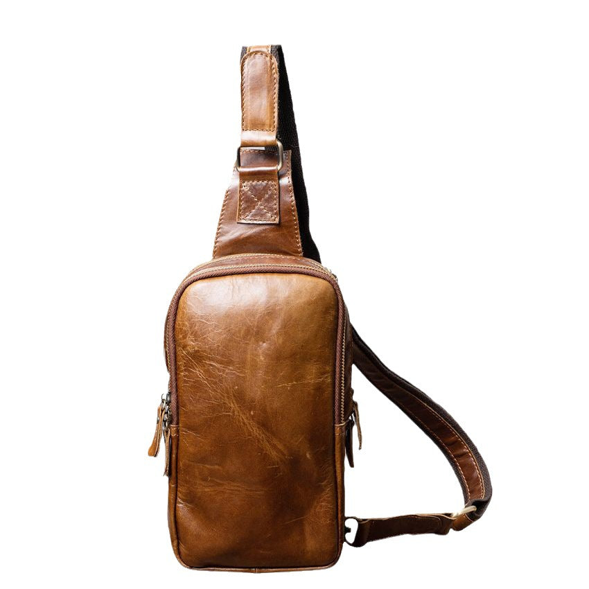 Men's Fashion First Layer Cowhide Korean Trendy Bags