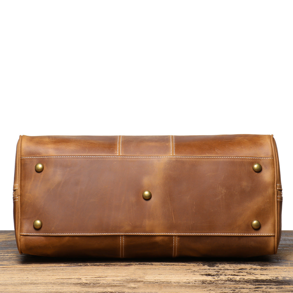 Women's & Men's & Vintage Genuine Leather Portable Crazy Travel Bags