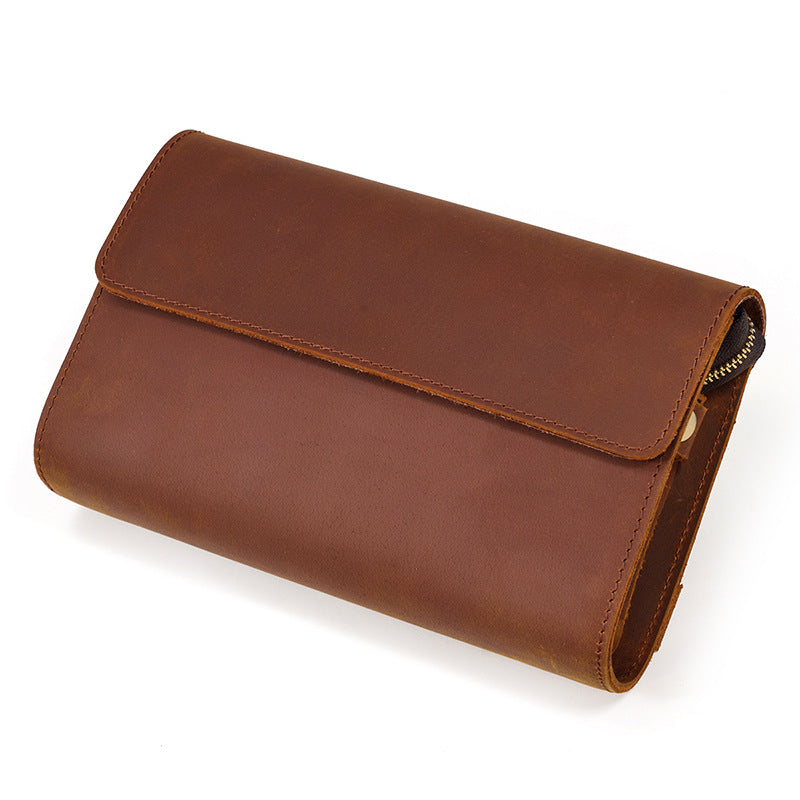 Men's Genuine Leather Business Clutch Crazy Horse Men's Handbags
