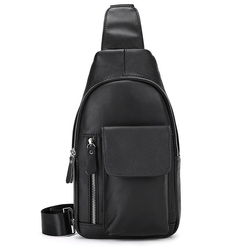 Men's Genuine Leather Out Black Brown Bags