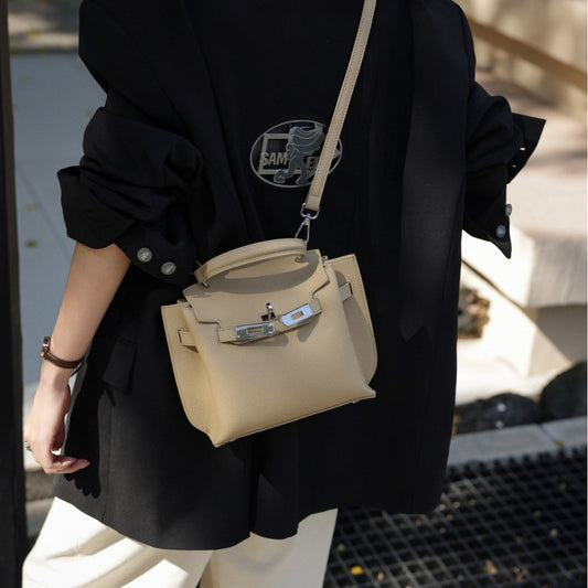 Layer Cowhide Kelly Versatile Retro Genuine Handbags