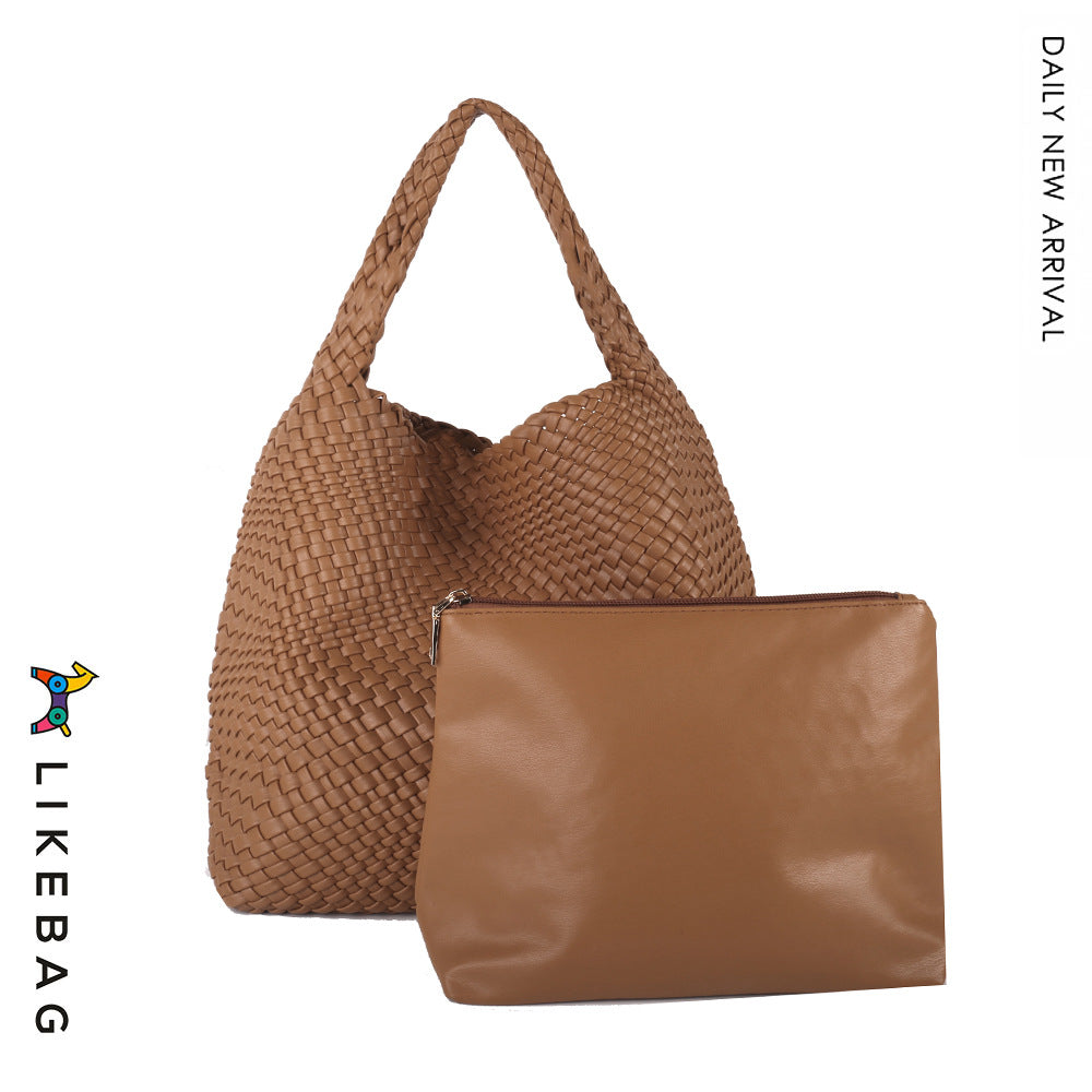Women's Woven Fashion Trendy Style Simple Large Shoulder Bags