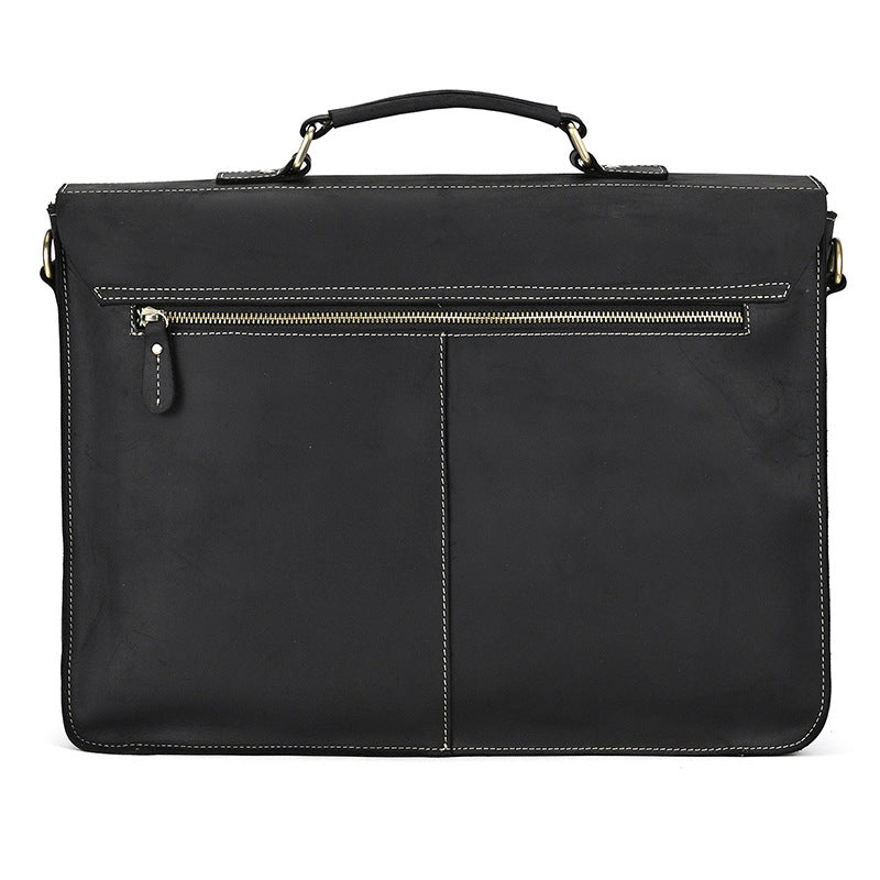 Retro Crazy Horse Leather Large Capacity Handbags