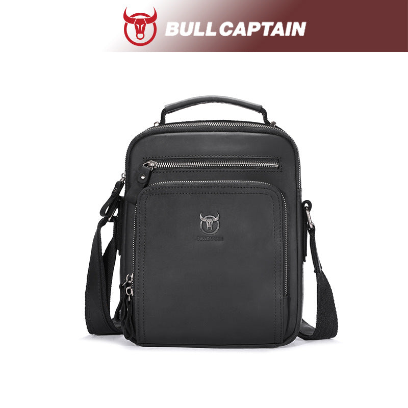 Men's Bull Captain Retro Crazy Horse Leather Bags
