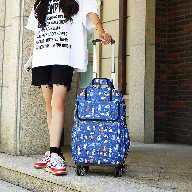 Can Be Pushed Pulled Detachable Large Travel Bags