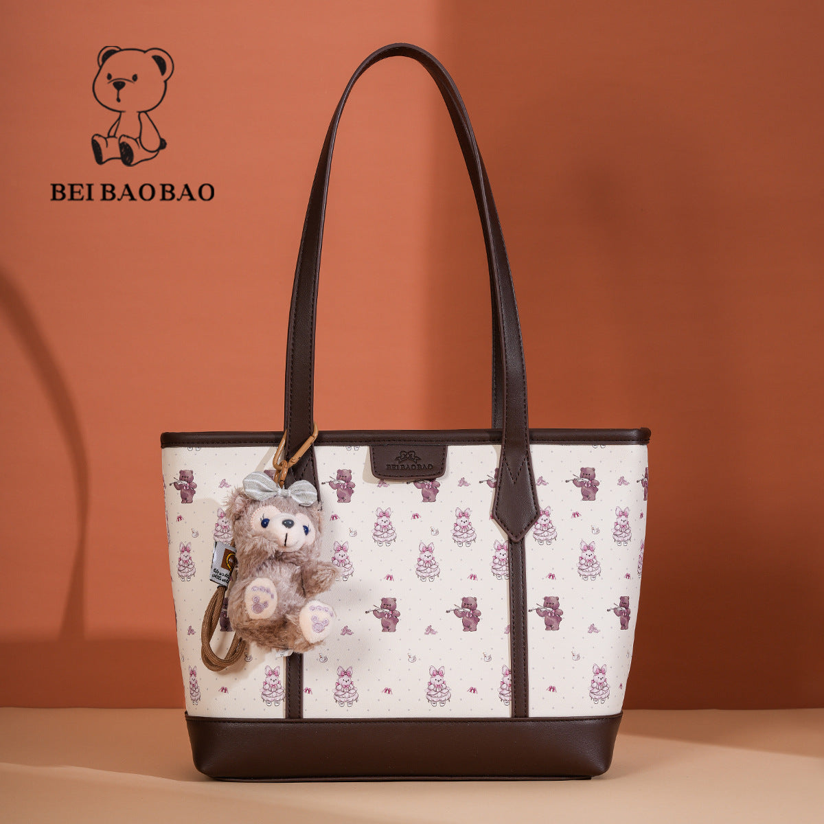 Women's Source Fashion Large Capacity Cartoon Bear Tote Bags